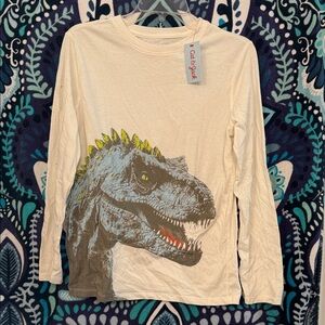 Cat & Jack Kids Dinosaur Graphic Long Sleeve Tee - Cream XL